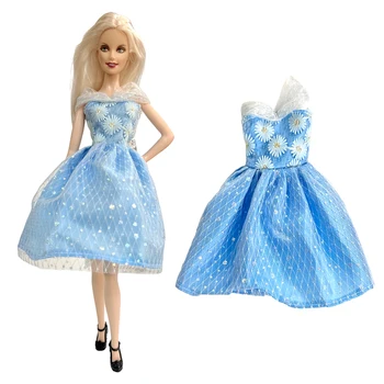 Модное платье с синей кружевной юбкой для куклы 1/6, современная юбка, одежда для куклы Барби, аксессуары, игрушки