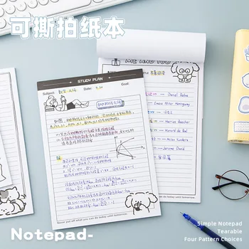 Блокнот Kawaii формата А5, 30 листов бумаги для заметок для студентов, легко разрываемая линия, Офисные школьные принадлежности, Блокнот, Корейские канцелярские принадлежности
