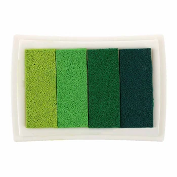 2X Inkpad Craft Multi Gradient Green 4 цвета Чернильная подушечка для штамповки на масляной основе