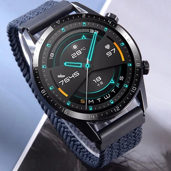 22 мм Нейлоновый Эластичный Ремешок Для Huawei Watch GT 2 Pro/GT2 46 ММ 2E Smart Watch Band Solo Loop Браслет Для Honor GS Pro /Magic Correa